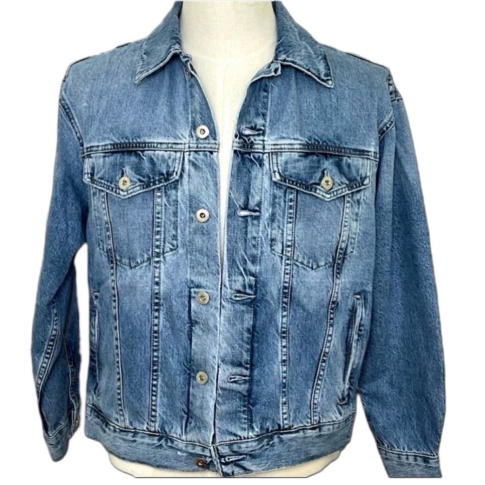 AG Adriano Goldschmied Women’s Denim Jacket Classic Blue XS Timeless Heritage